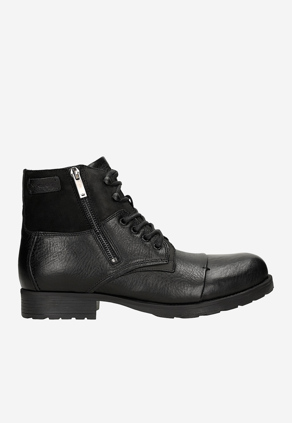 Czarne męskie workery z łączonych skór 8234-71 Widok 1