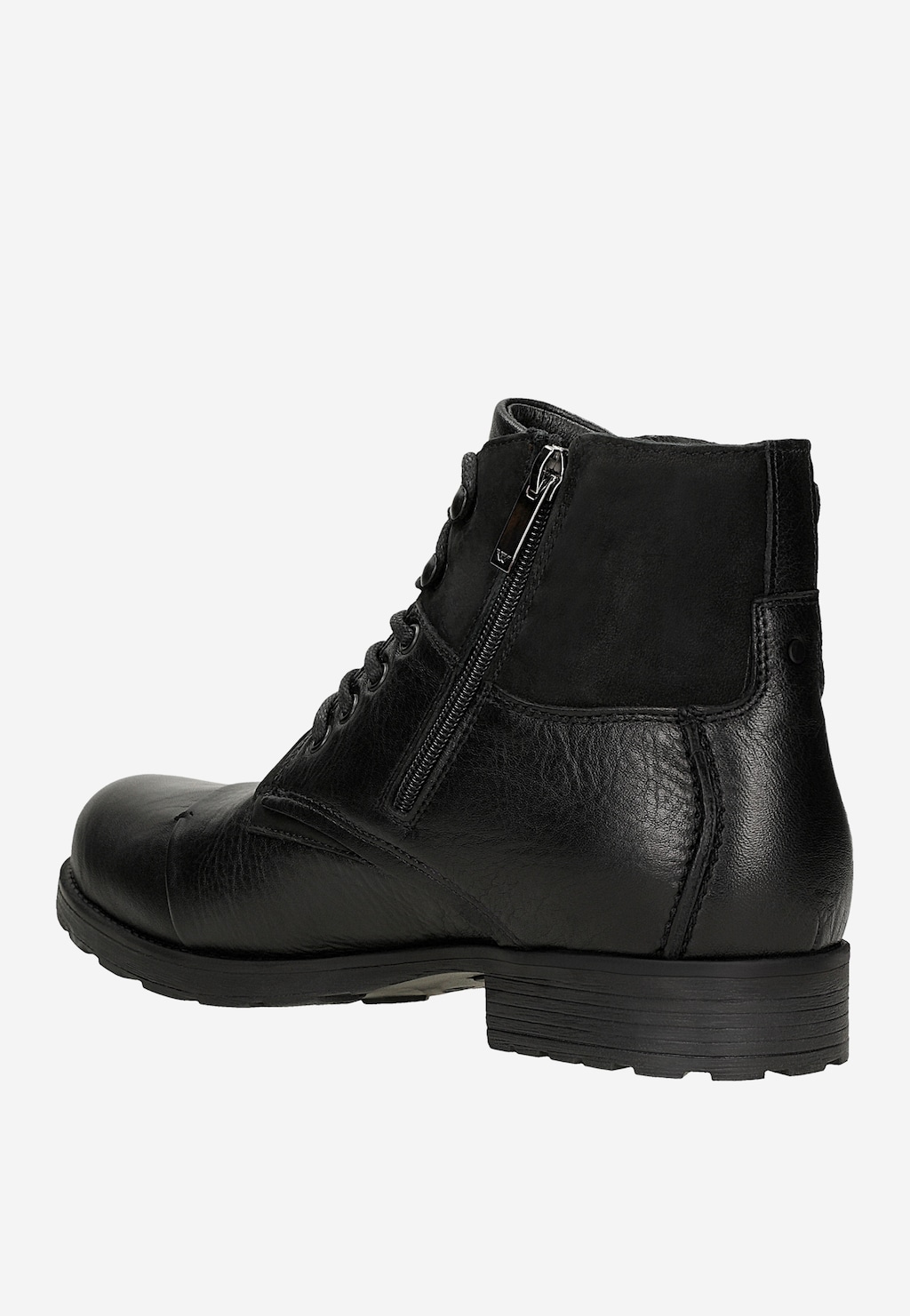 Czarne męskie workery z łączonych skór 8234-71 Widok 3