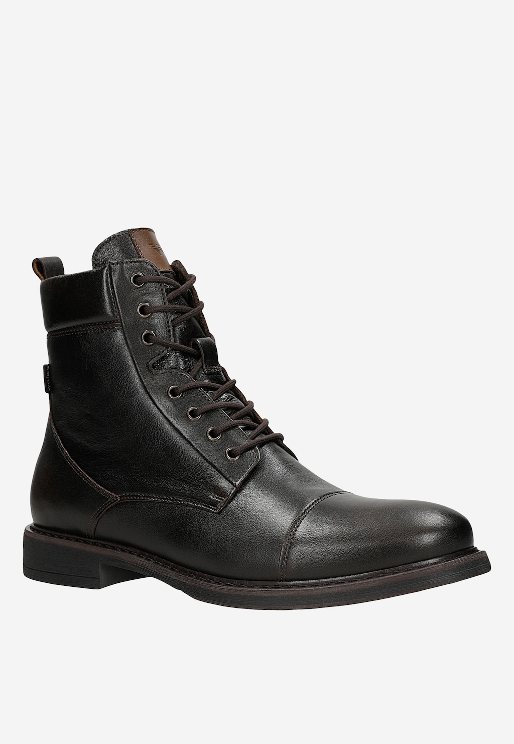 Ciemnobrązowe trzewiki ponad kostkę 24121-52 Widok 2