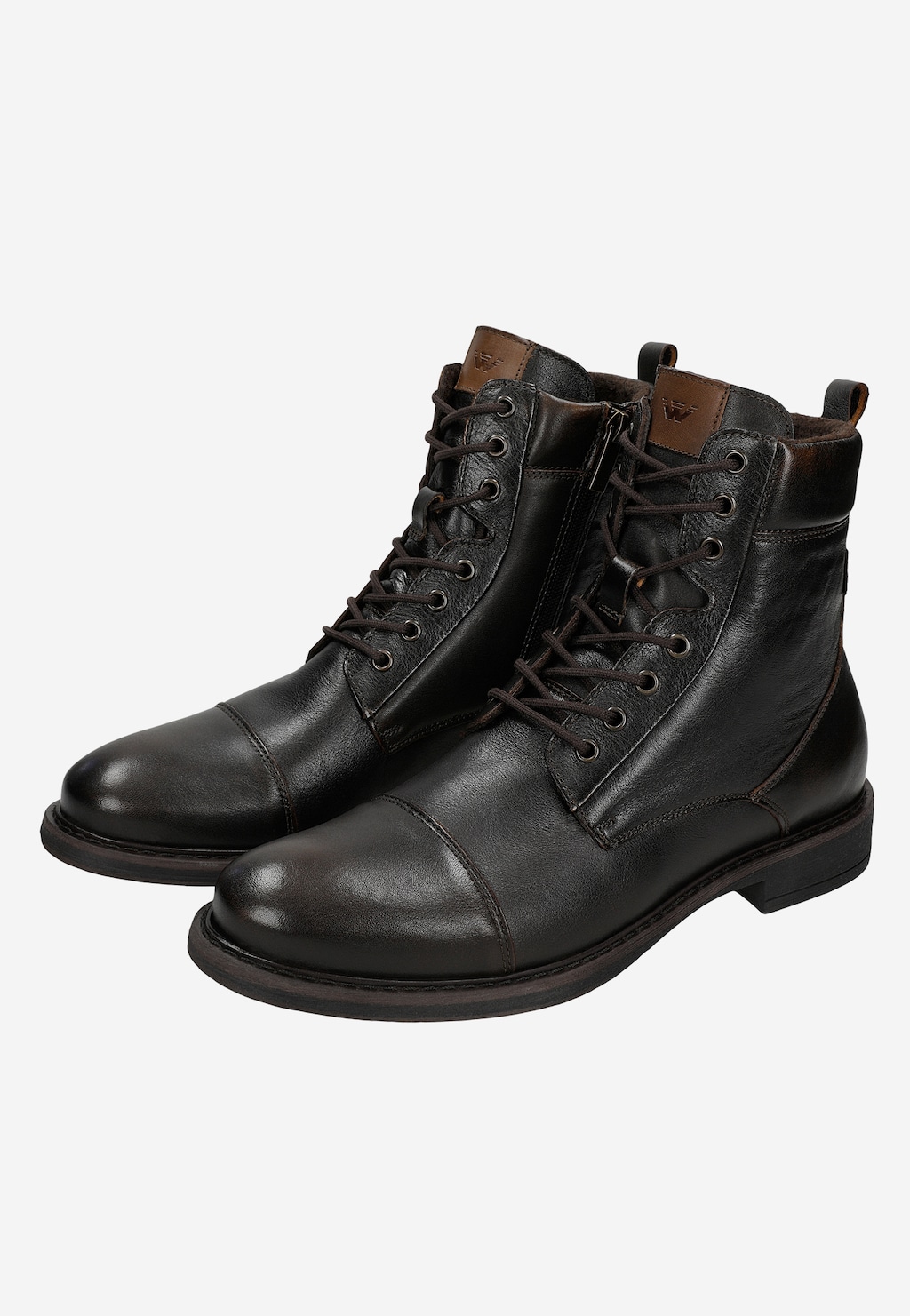 Ciemnobrązowe trzewiki ponad kostkę 24121-52 Widok 6