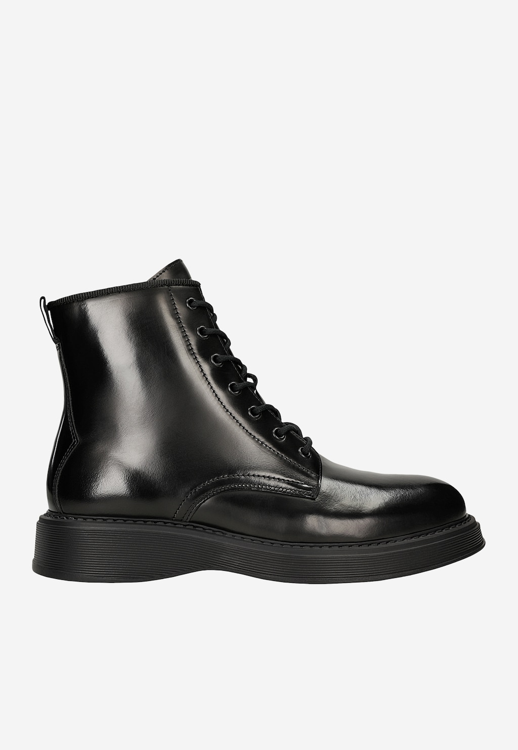 Czatne trzewiki męskie ze skóry o zwiększonym połysku 24125-31 Widok 1