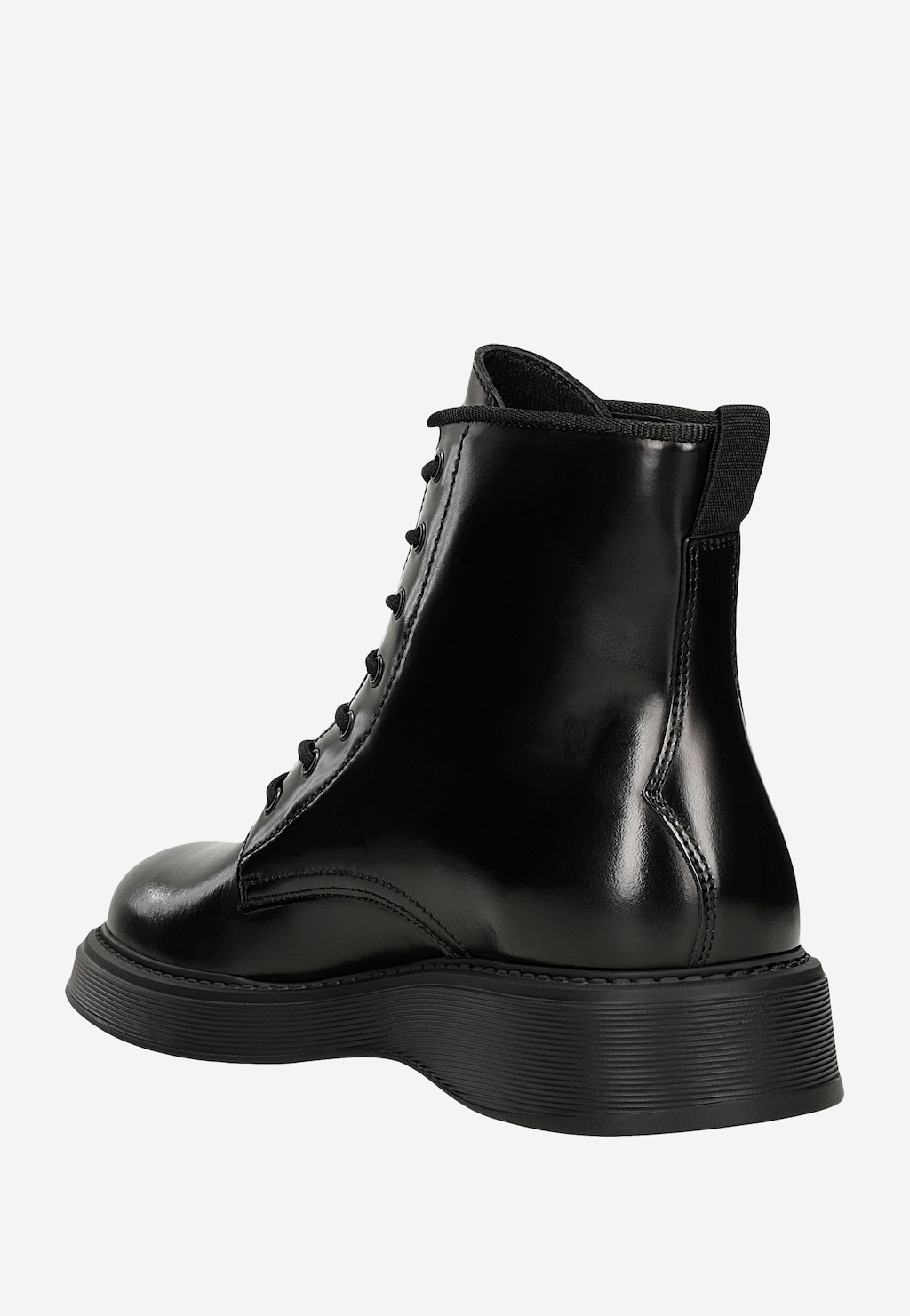 Czatne trzewiki męskie ze skóry o zwiększonym połysku 24125-31 Widok 3