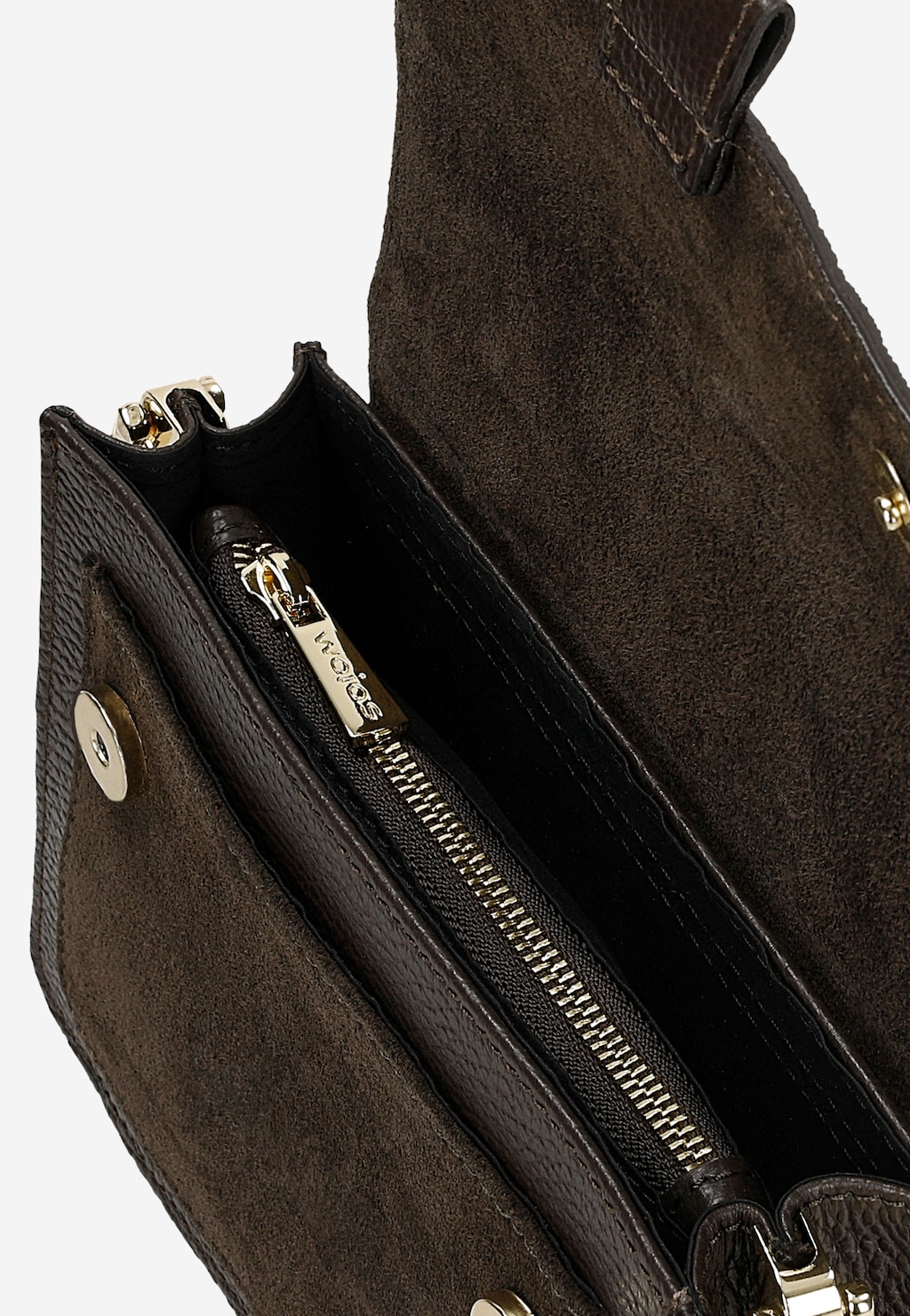 Malá hnědá dámská kabelka z kombinovaných kůží 80240-72 Widok 5