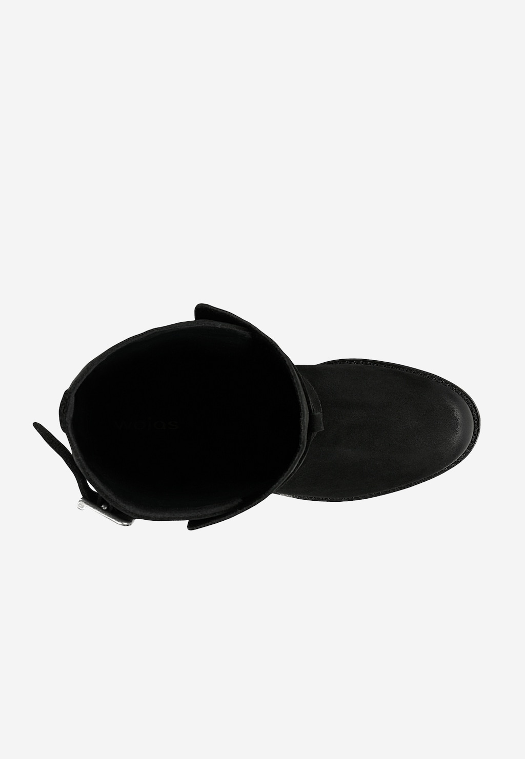 Černé dámské podzimní kotníčkové boty z nubuku 55307-21 Widok 4