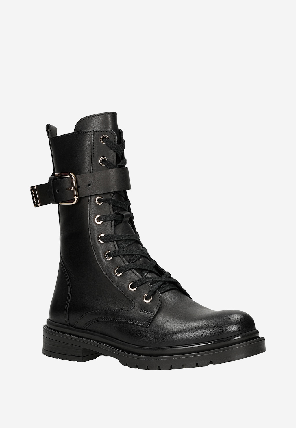 Černé dámské biker boty se zlatými detaily 64135-51 Widok 2