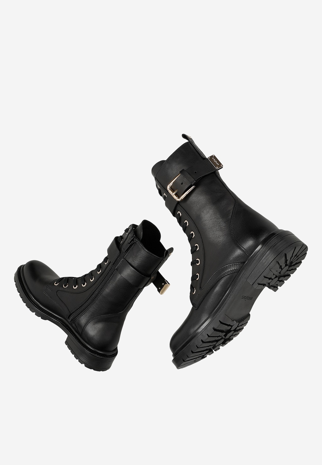 Černé dámské biker boty se zlatými detaily 64135-51 Widok 6