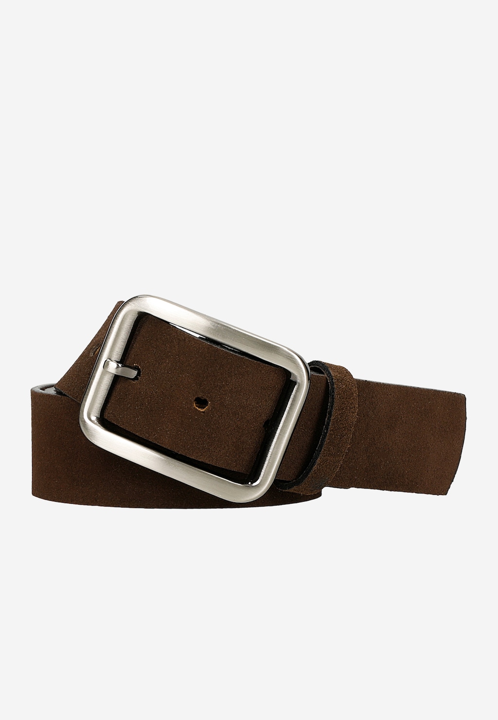 Brązowy pasek damski z dwoiny welurowej 6966-62 Widok 1