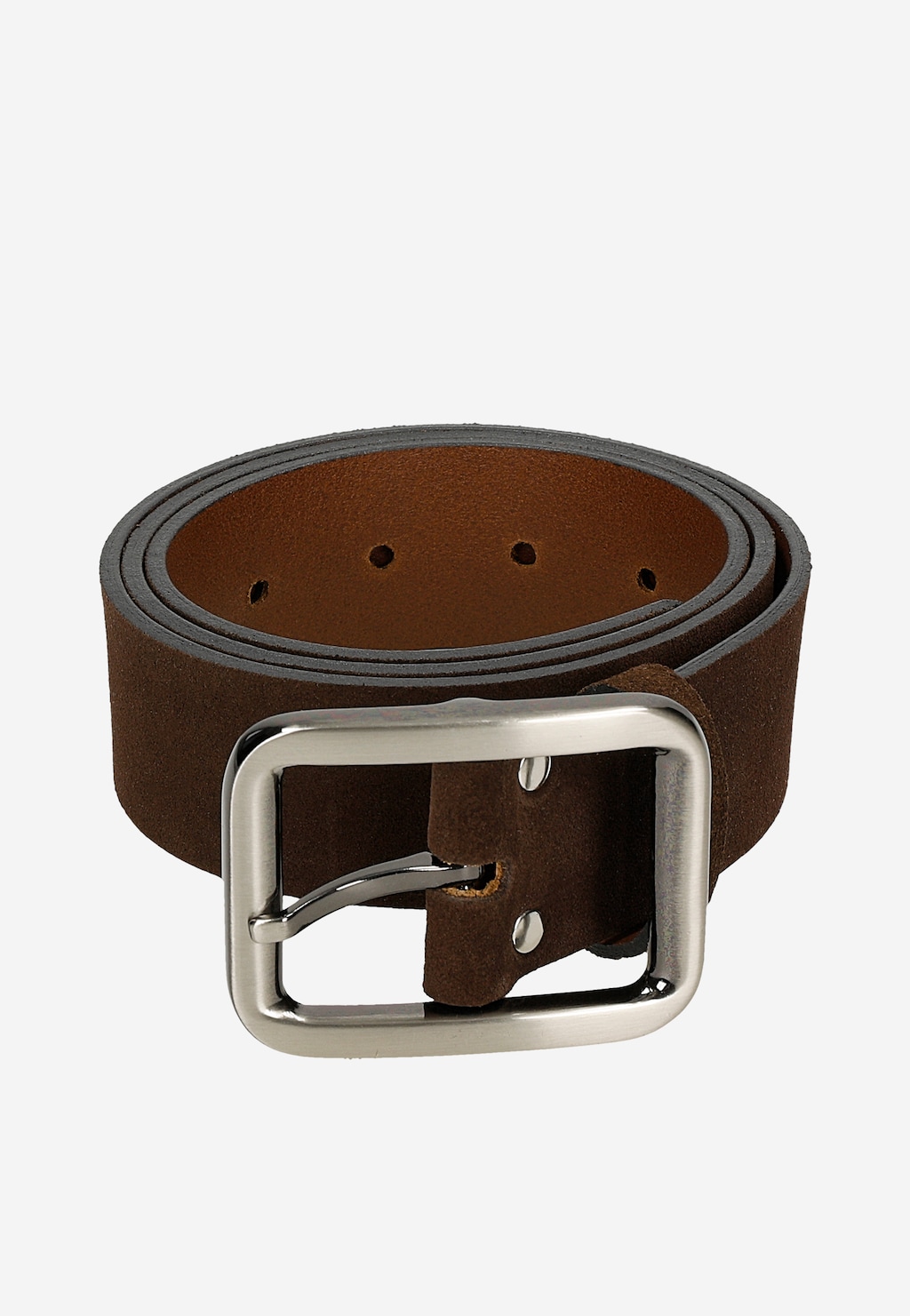 Brązowy pasek damski z dwoiny welurowej 6966-62 Widok 5