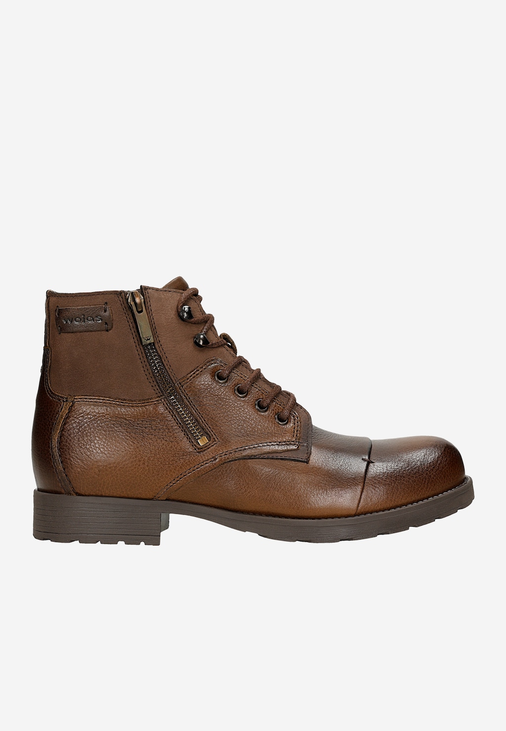 Brązowe workery męskie ze skóry licowej i nubuku 8234-72 Widok 1