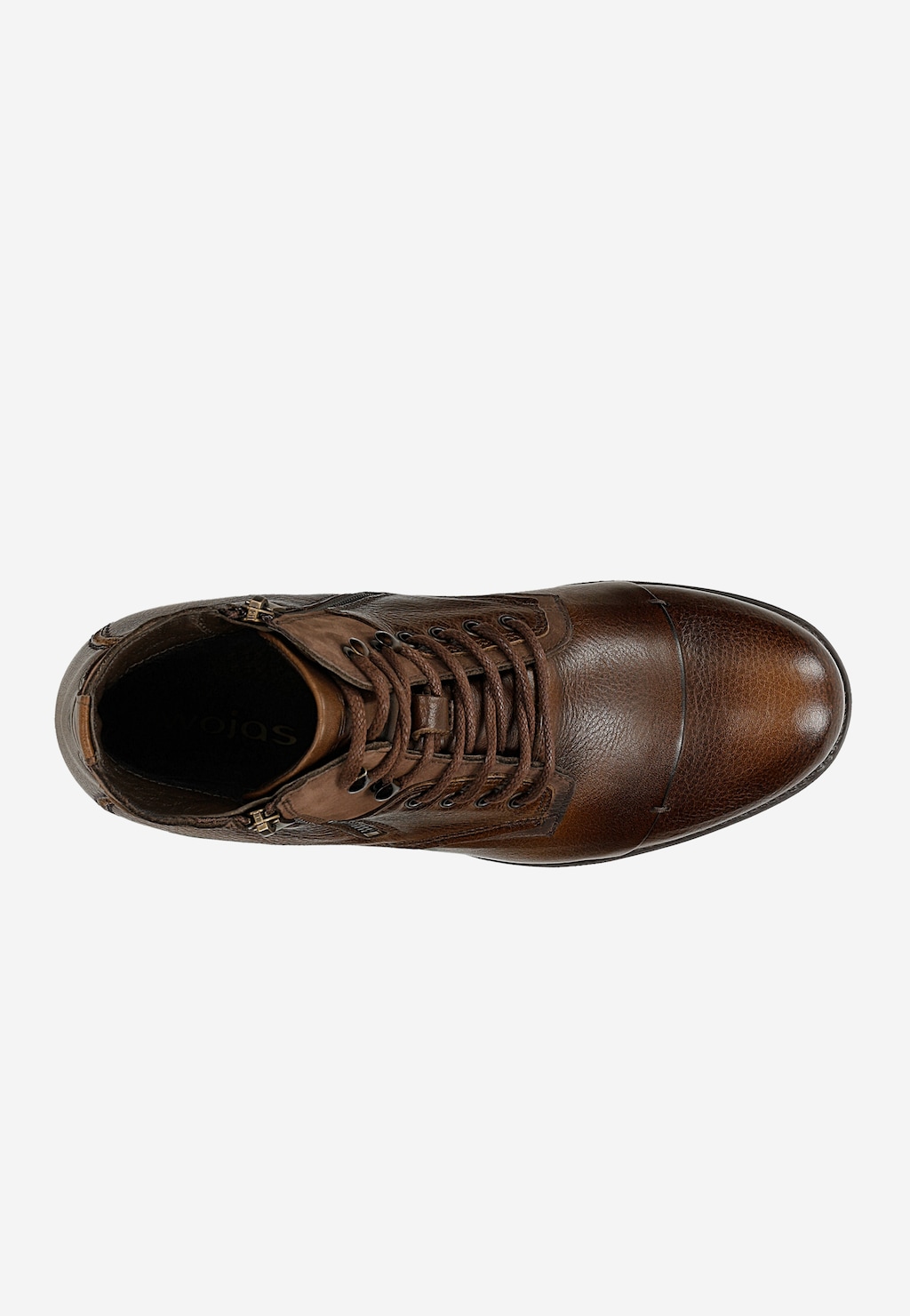Brązowe workery męskie ze skóry licowej i nubuku 8234-72 Widok 4
