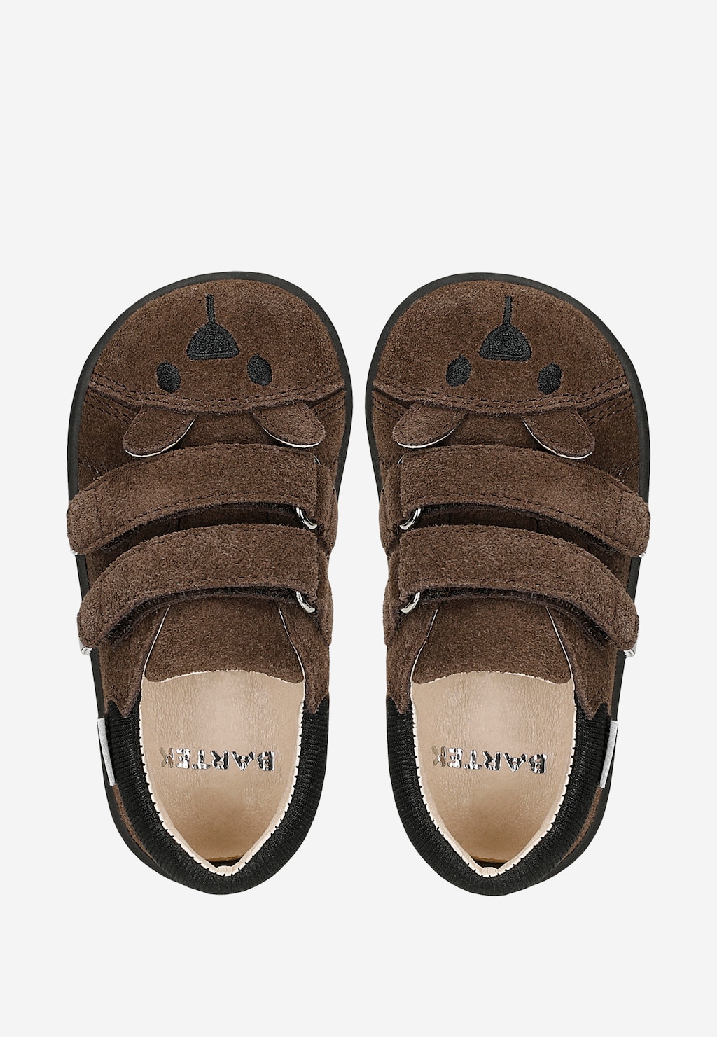 Hnědé dětské barefoot botky s medvídkem na špičce BARTEK 86006-62 Widok 5