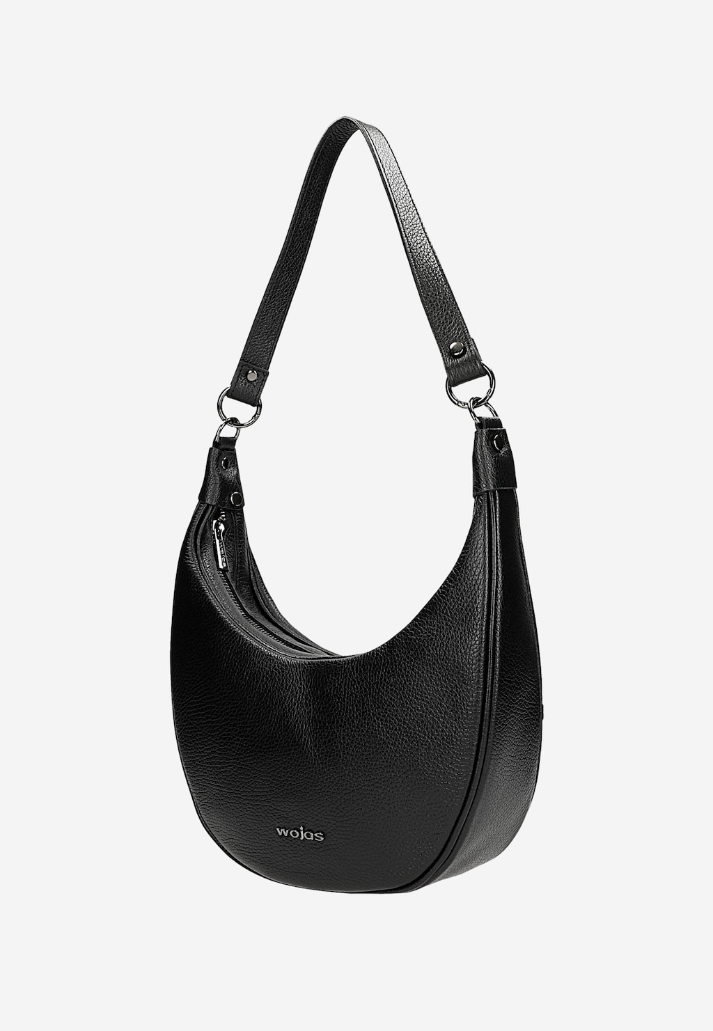 Černá kožená dámská kabelka typu baguette 80393-51 Widok 2