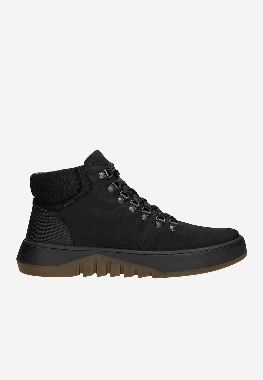 Černé vysoké tenisky pánské s hnědou vložkou na podrážce 24117-71 Widok 1