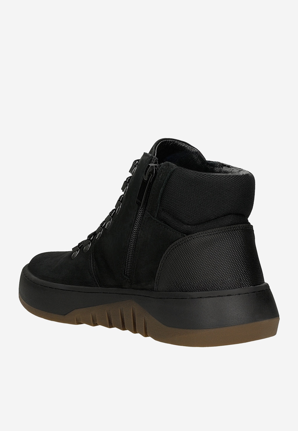 Černé vysoké tenisky pánské s hnědou vložkou na podrážce 24117-71 Widok 3