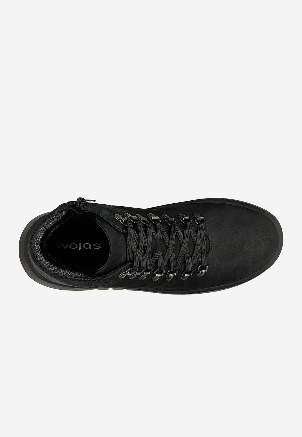 Černé vysoké tenisky pánské s hnědou vložkou na podrážce 24117-71 Widok 4