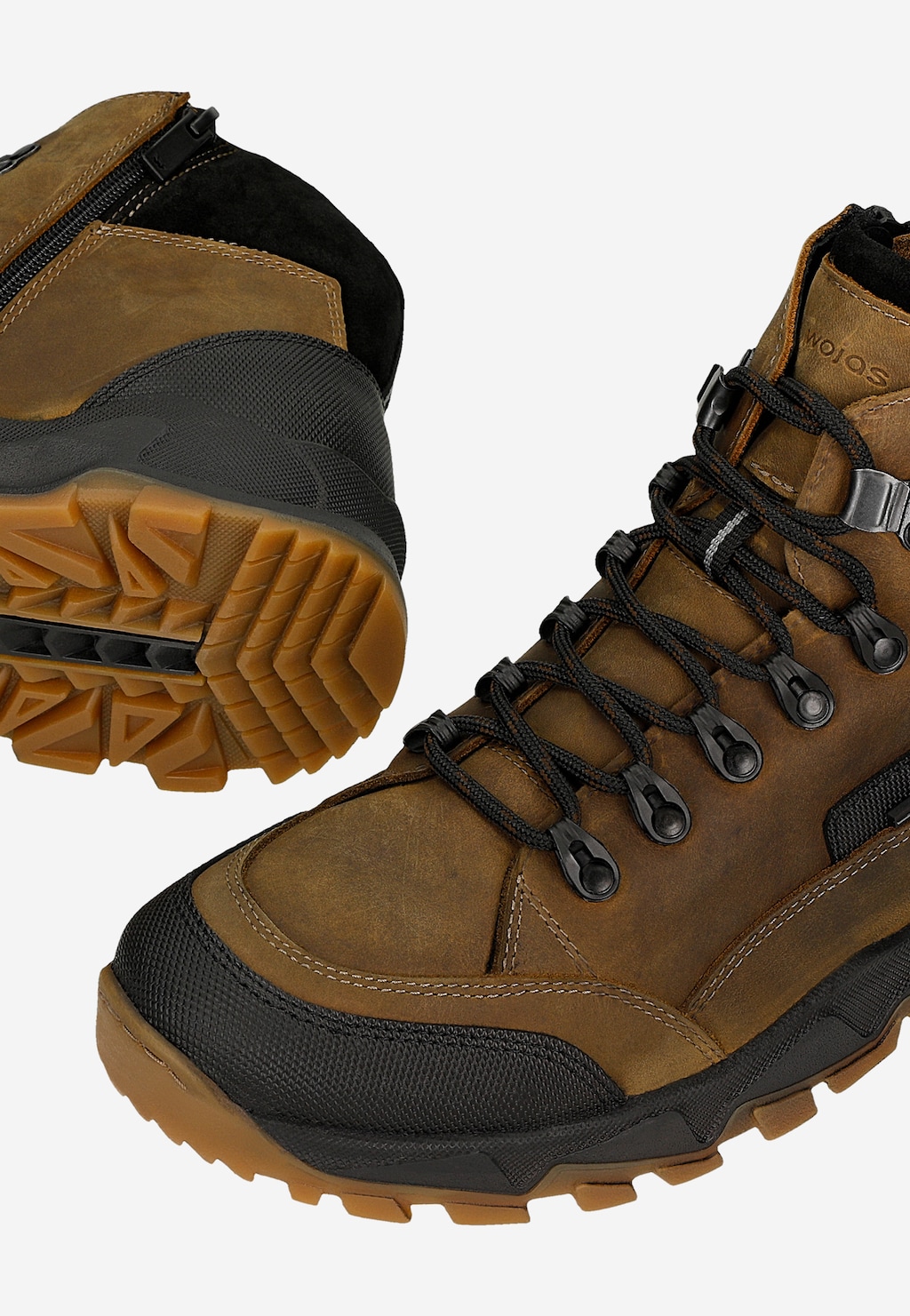Černohnědé pánské trekové boty přes kotník 24118-73 Widok 6