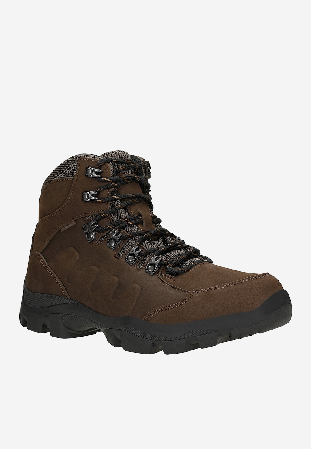 Brązowe trzewiki trekkingowe z nubuku i materiału 24122-82 Widok 2