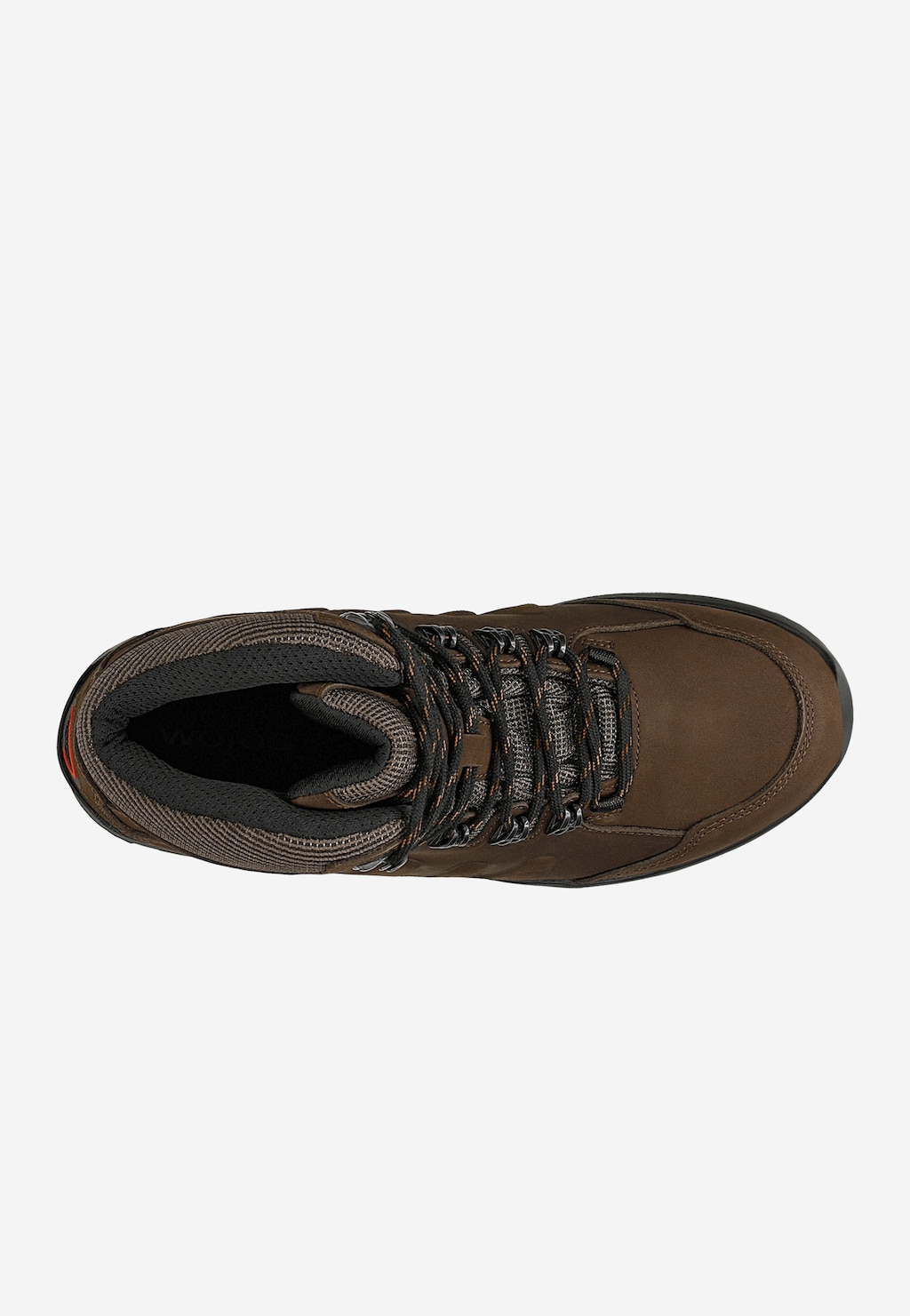 Brązowe trzewiki trekkingowe z nubuku i materiału 24122-82 Widok 4