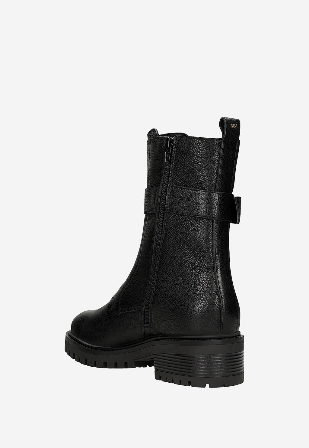 Czarne ocieplane botki damskie z wysoką cholewką 55364-51 Widok 3