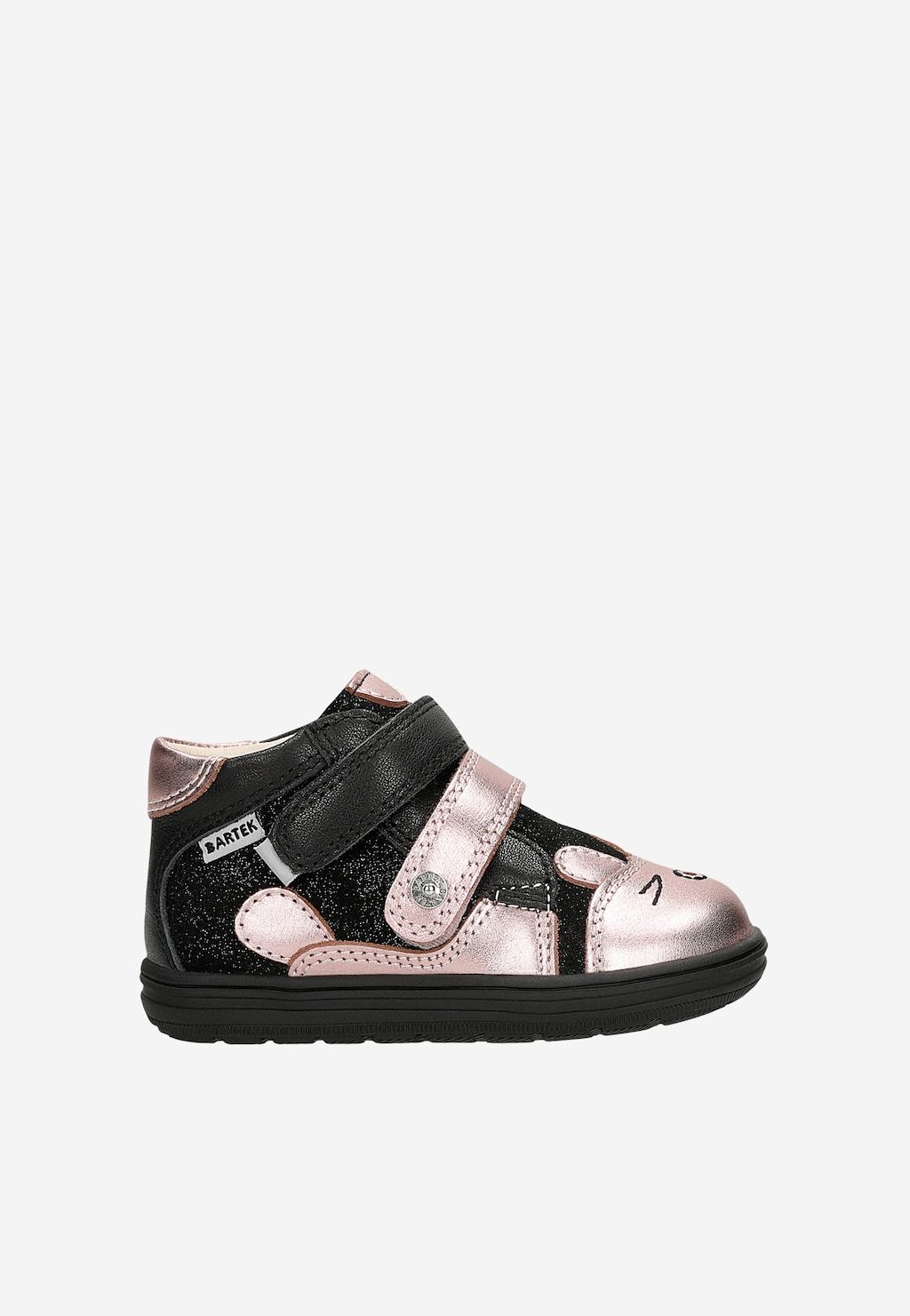 Dívčí kotníčkové boty černé se stříbrno-růžovými prvky BARTEK 86311-71 Widok 1