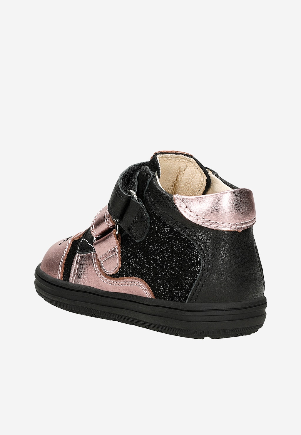 Dívčí kotníčkové boty černé se stříbrno-růžovými prvky BARTEK 86311-71 Widok 4