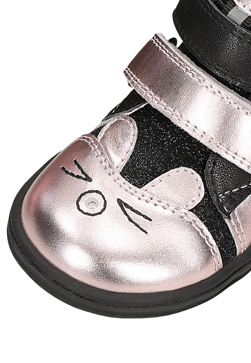 Dívčí kotníčkové boty černé se stříbrno-růžovými prvky BARTEK 86311-71 Widok 9