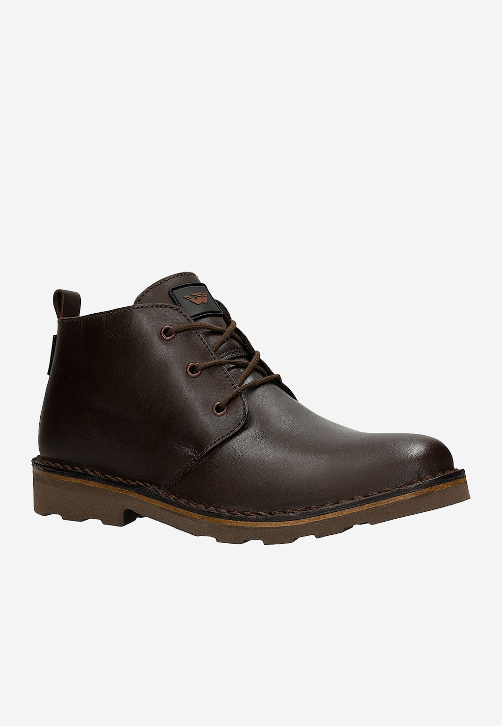 Hnědé chukka boty z pull up kůže 24128-42 Widok 2