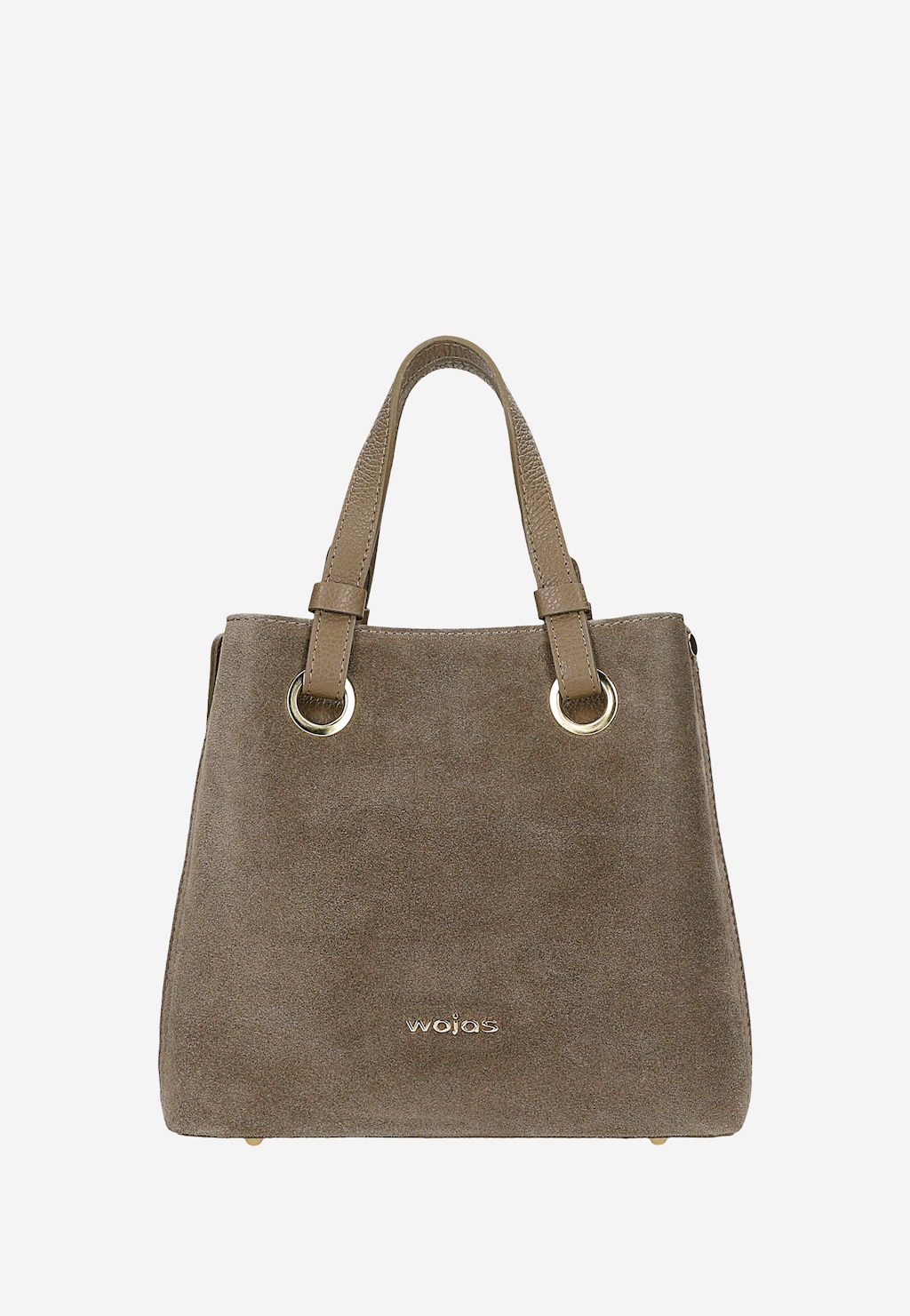 Duża beżowa torebka damska z łączonych skór 80408-74 Widok 1