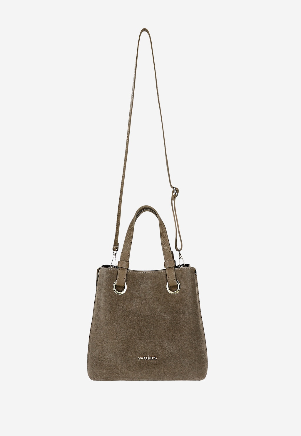 Duża beżowa torebka damska z łączonych skór 80408-74 Widok 4