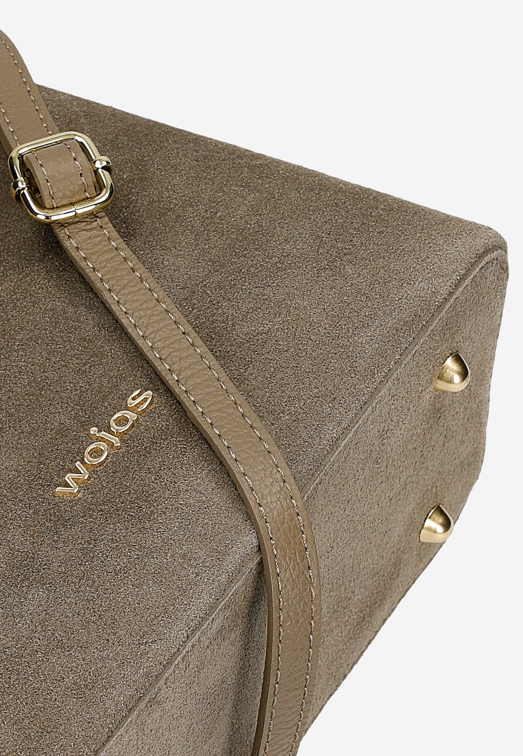 Duża beżowa torebka damska z łączonych skór 80408-74 Widok 8