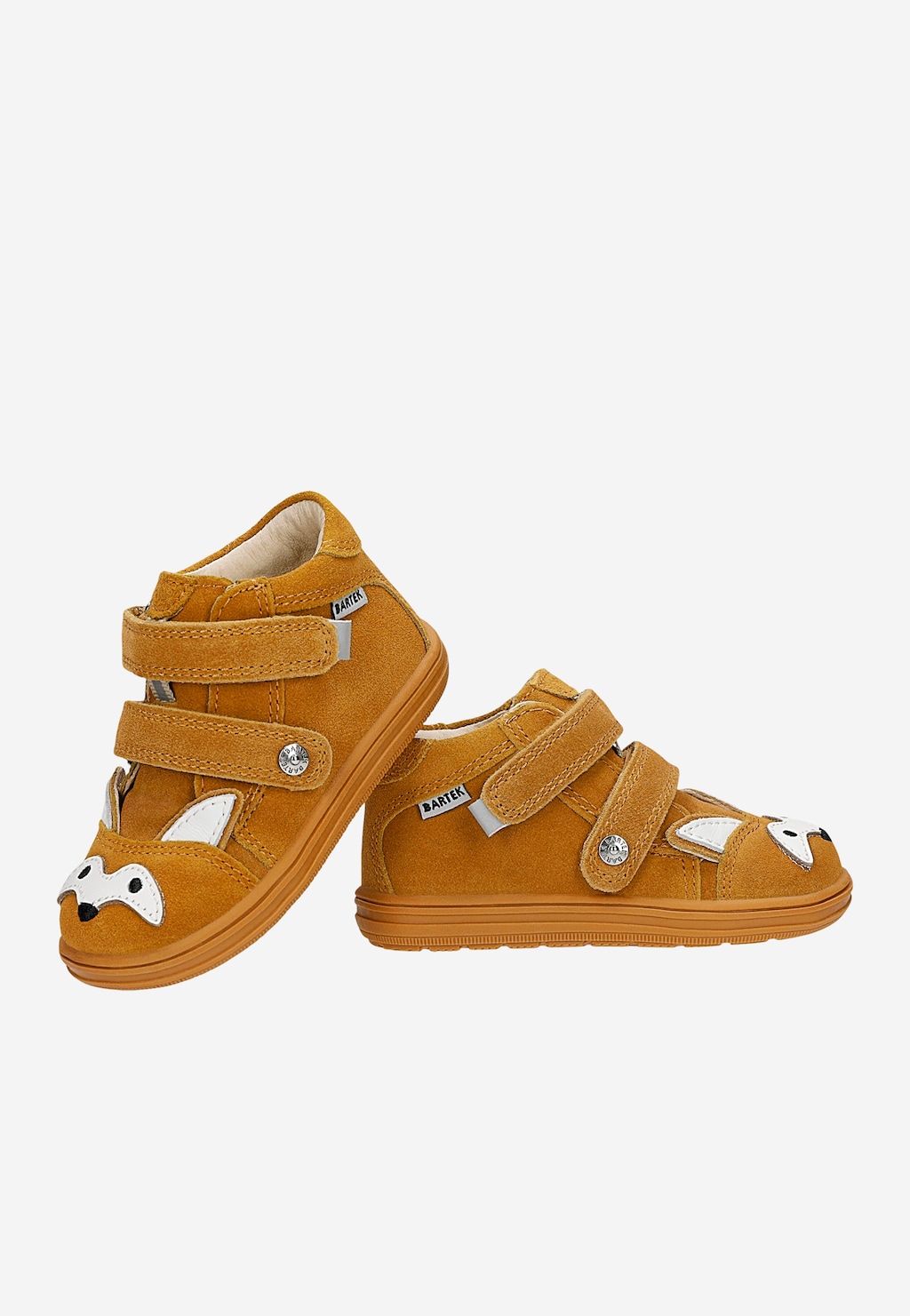 Jasnobrązowe trzewiki dziecięce z liskiem Widok 6