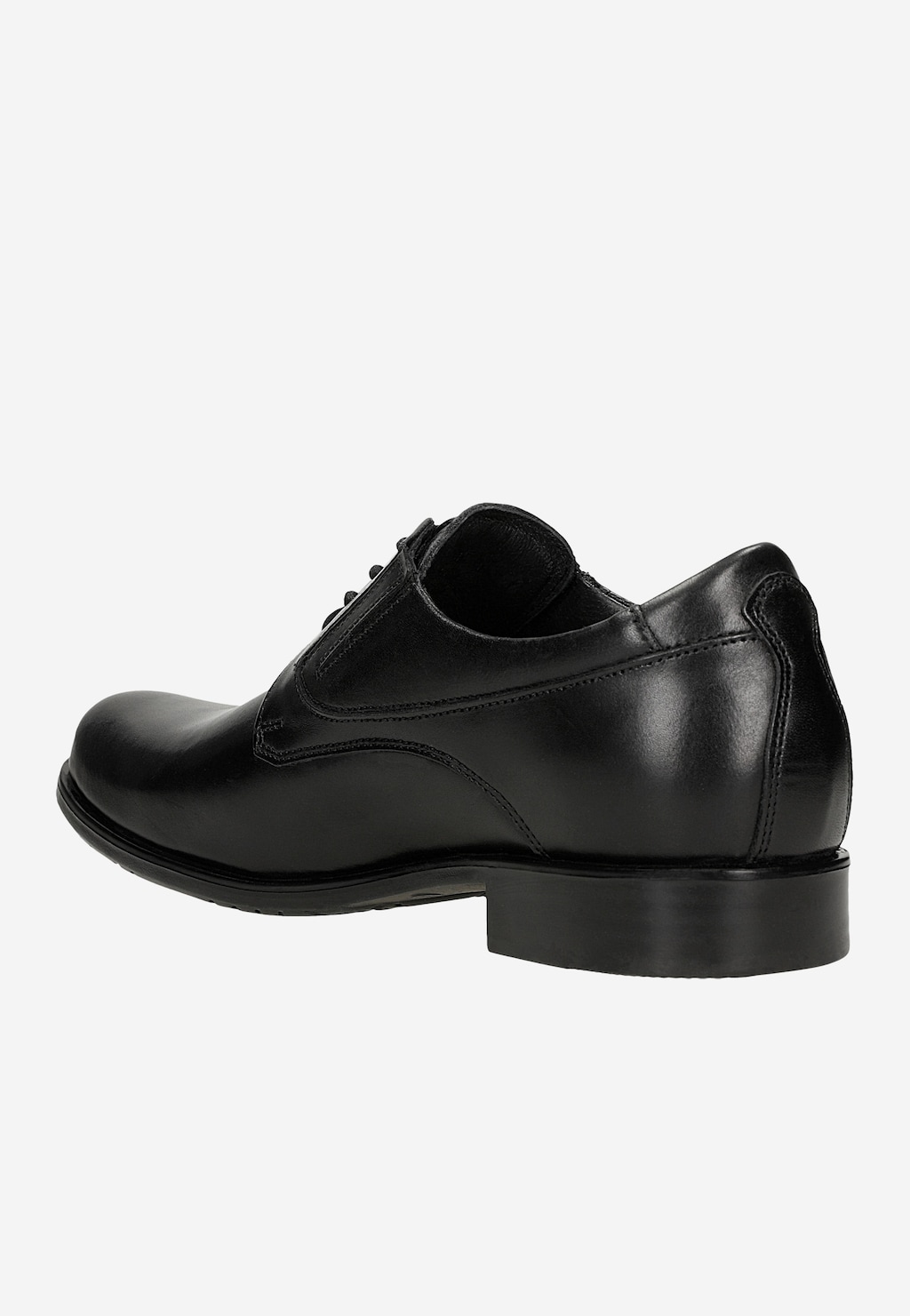 Eleganckie czarne półbuty mundurowe ze skóry pull up 694-41 Widok 3