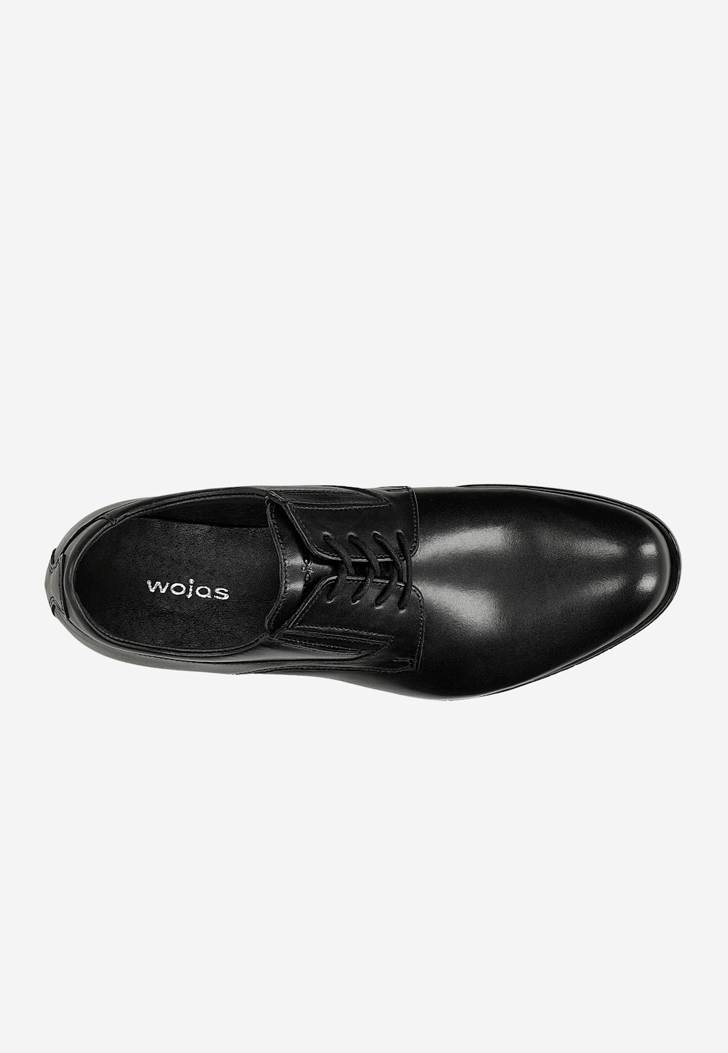 Eleganckie czarne półbuty mundurowe ze skóry pull up 694-41 Widok 4