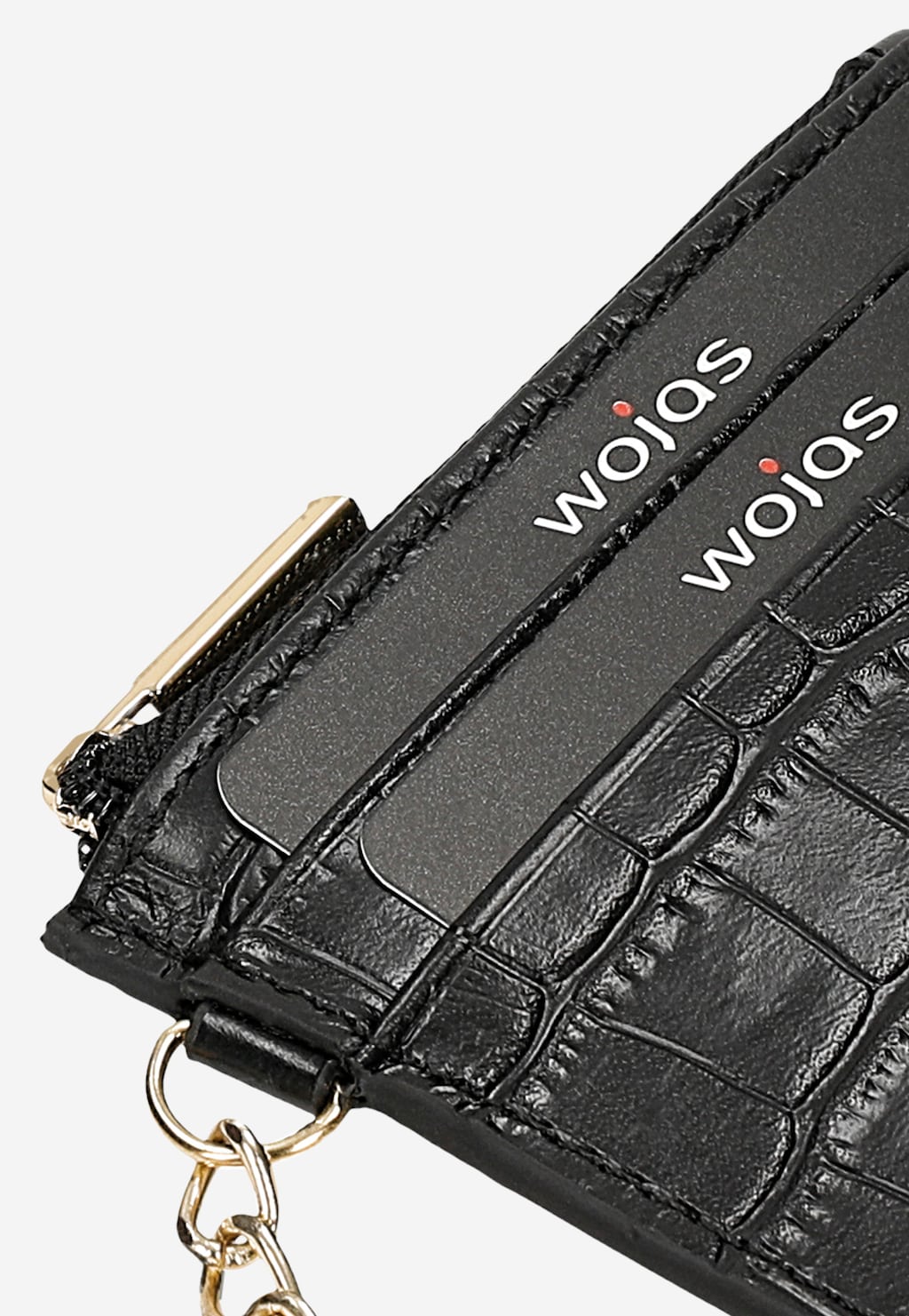 Czarne lakierowane etui na karty i dokumenty 91123-51 Widok 5