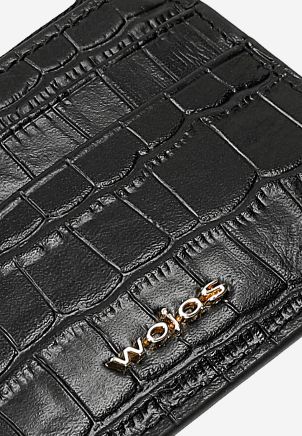 Czarne lakierowane etui na karty i dokumenty 91123-51 Widok 6