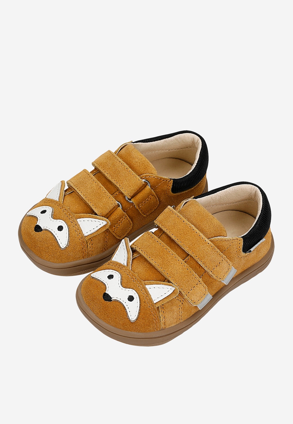 Svetlohnedé detské barefoot topánky s líškou Widok 8