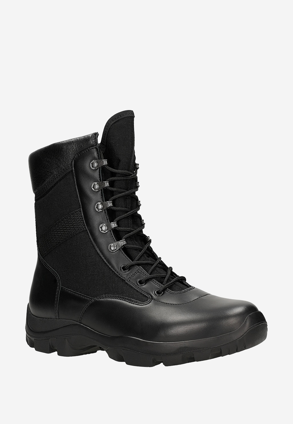 Czarne trzewiki specjalistyczne ponad kostkę ze skóry licowej 691-41 Widok 2