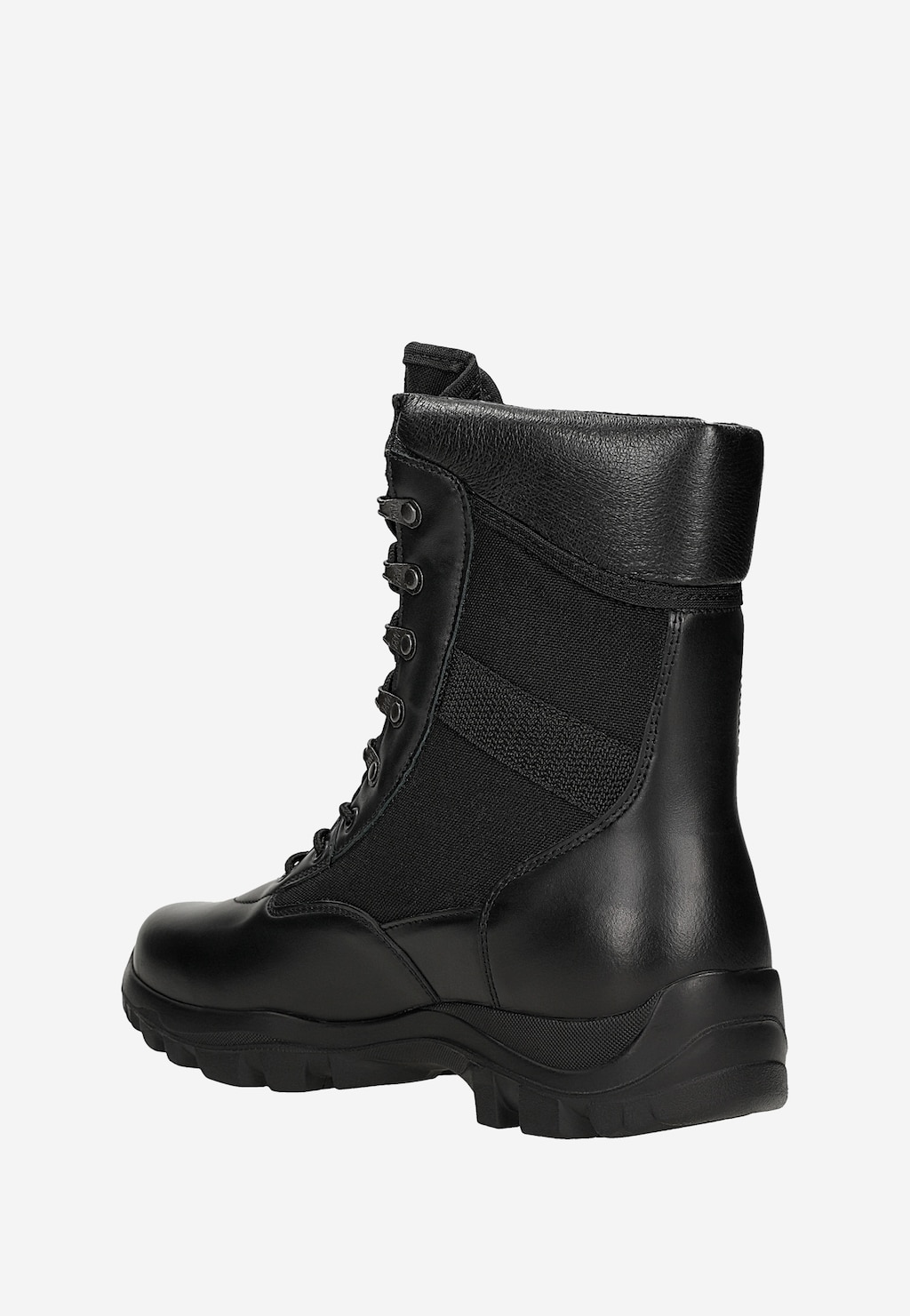 Czarne trzewiki specjalistyczne ponad kostkę ze skóry licowej 691-41 Widok 3