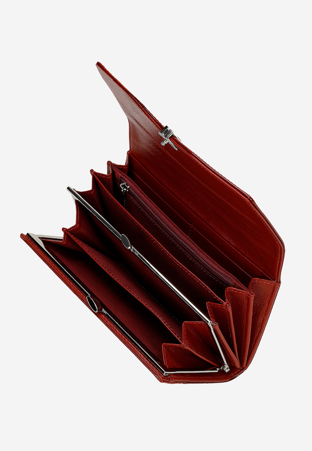 Červená lakovaná dámska peňaženka 91074-45 Widok 4