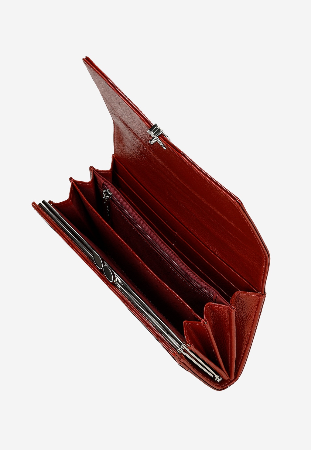 Červená lakovaná dámska peňaženka 91074-45 Widok 5