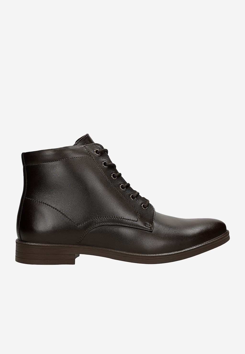 Tmavohnedé elegantné pánske kotníkové topánky z kože 24055-52 Widok 1