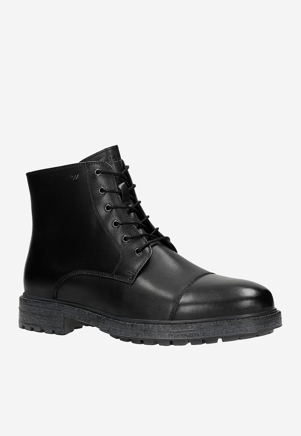 Czarne skórzane trzewiki męskie z ociepleniem 24129-51 Widok 2