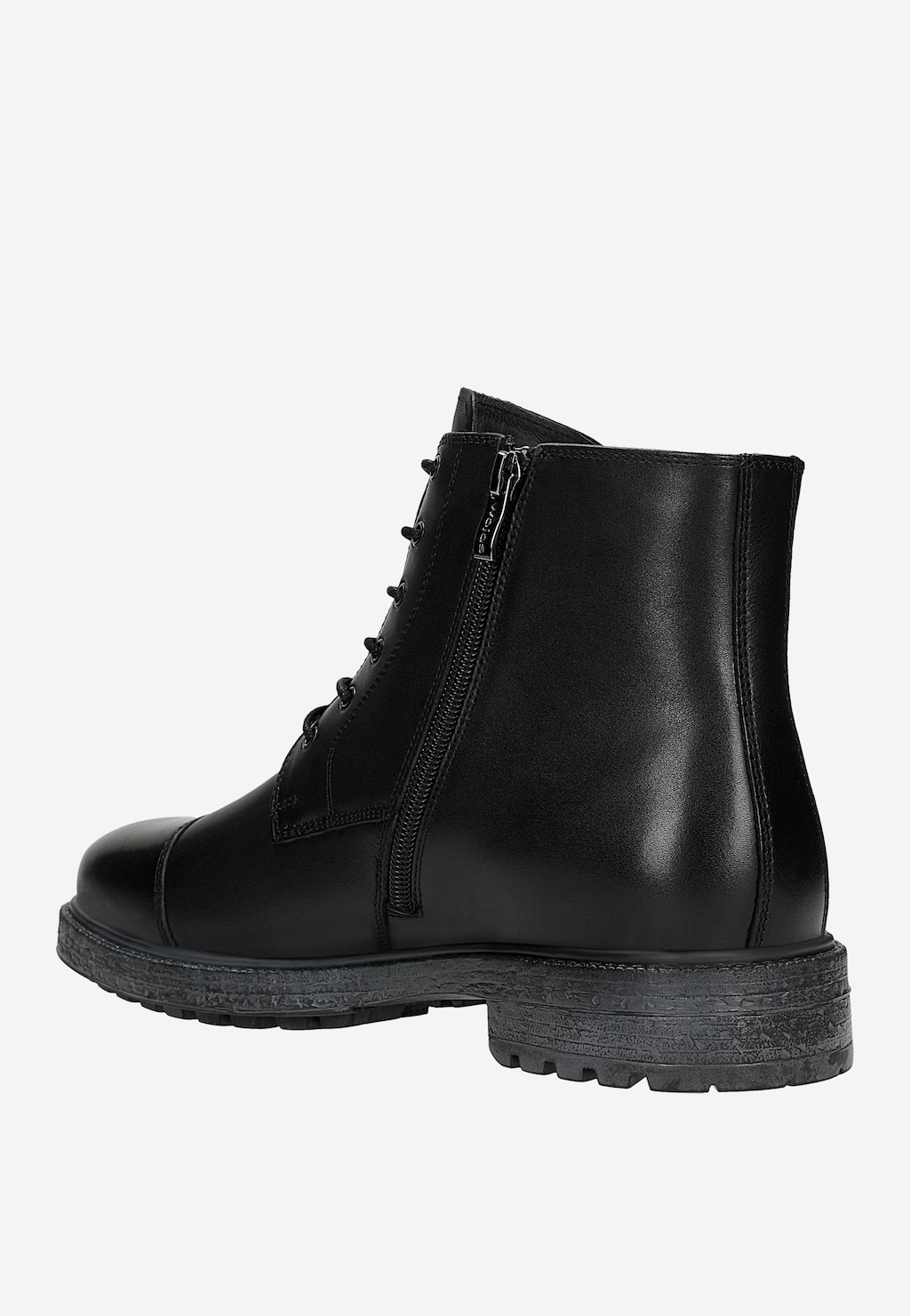 Czarne skórzane trzewiki męskie z ociepleniem 24129-51 Widok 3