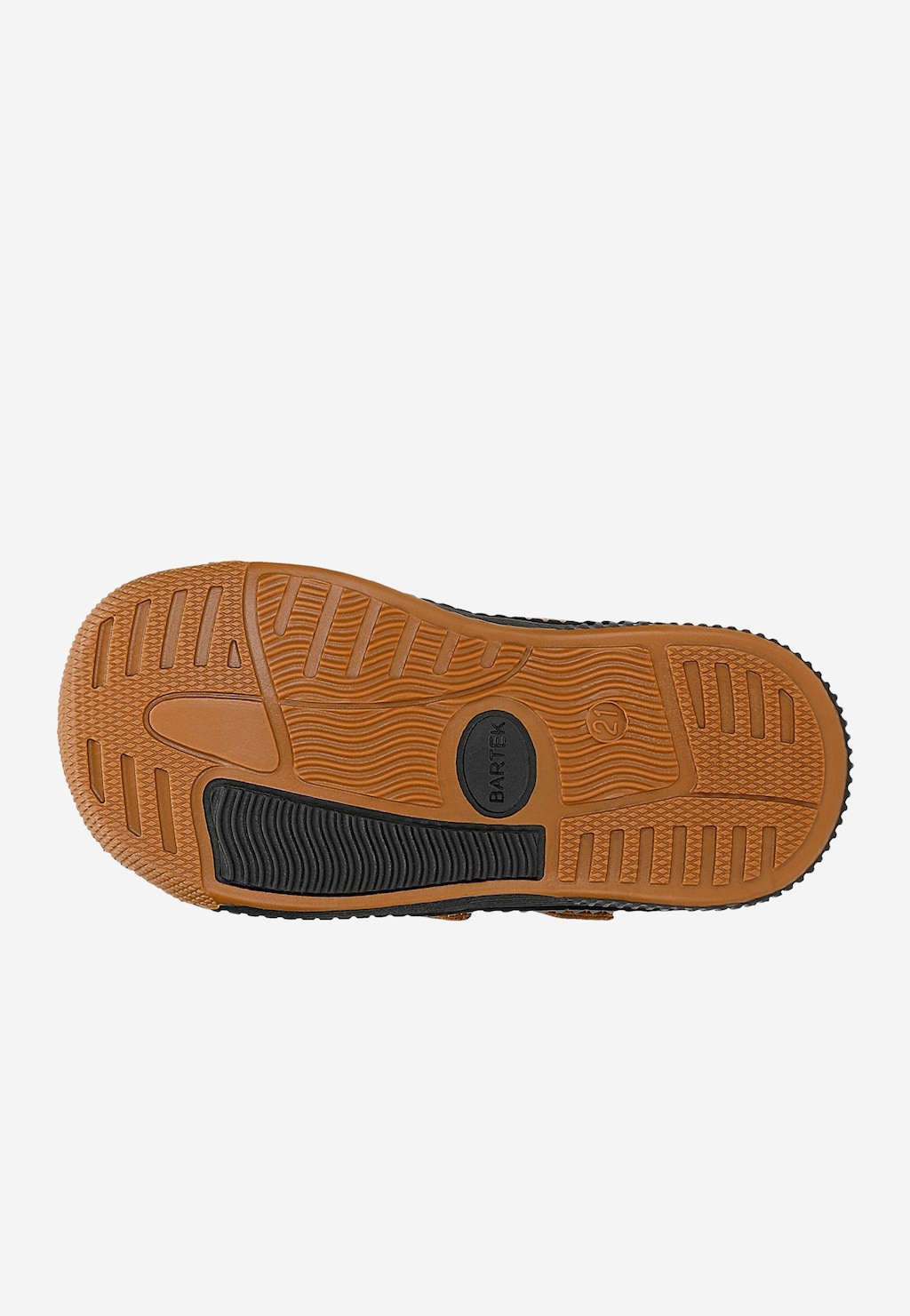 Hnedé kožené chlapčenské členkové topánky s čiernymi vložkami BARTEK 86316-73 Widok 6