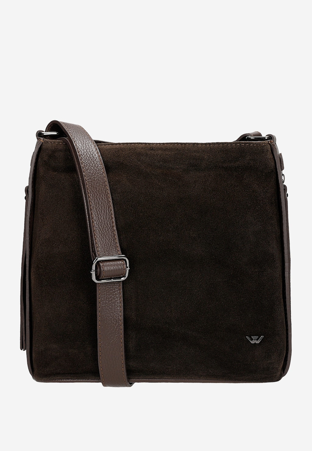 Ciemnobrązowa torebka damska z łączonych skór 80067-72 Widok 1