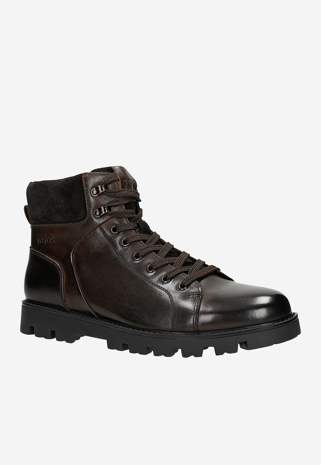 Brązowe niskie trzewiki męskie skórzane 24134-72 Widok 2