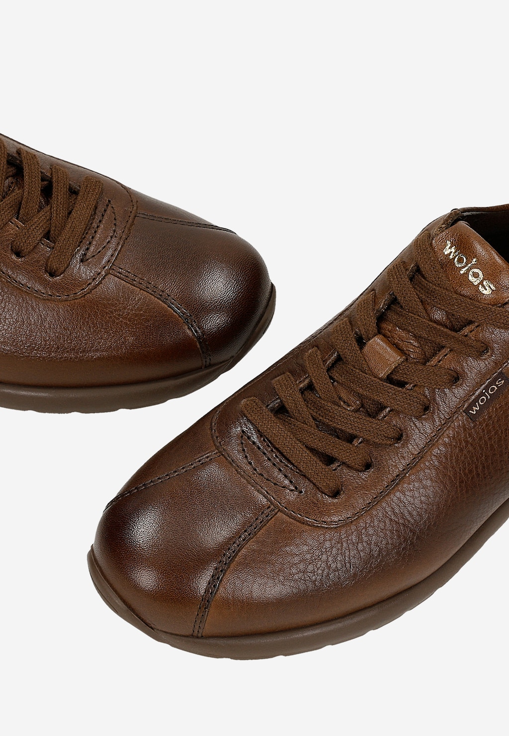 Hnedé kožené dámske tenisky 46357-52 Widok 6