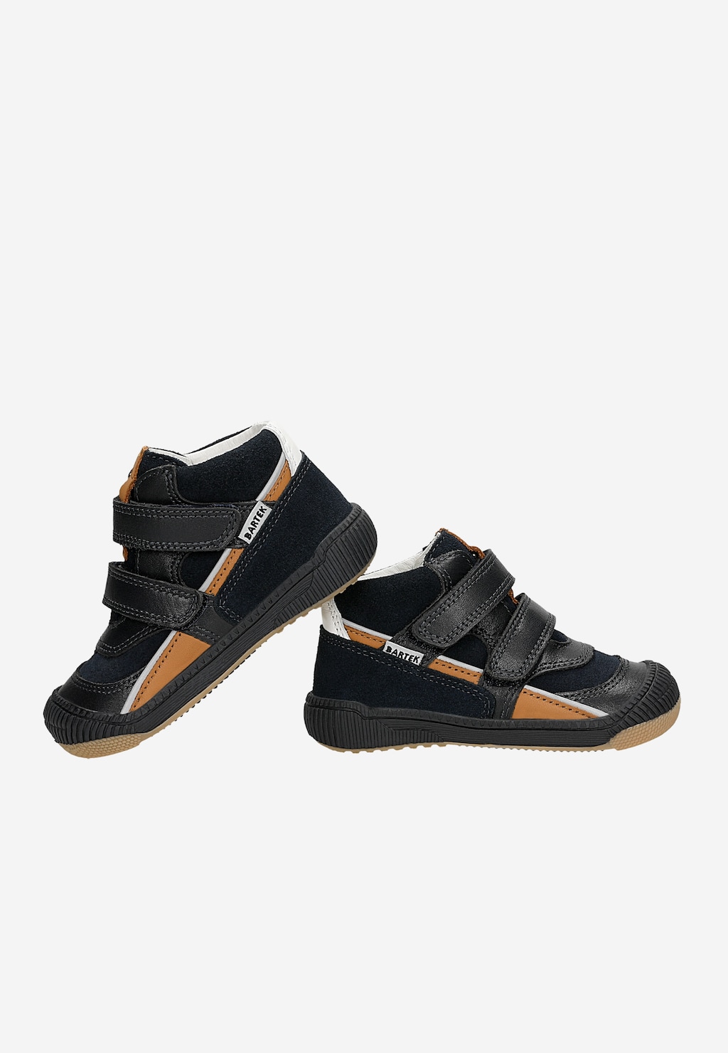 Tmavomodré detské kotníkové topánky s hnedými vložkami BARTEK 86316-76 Widok 7