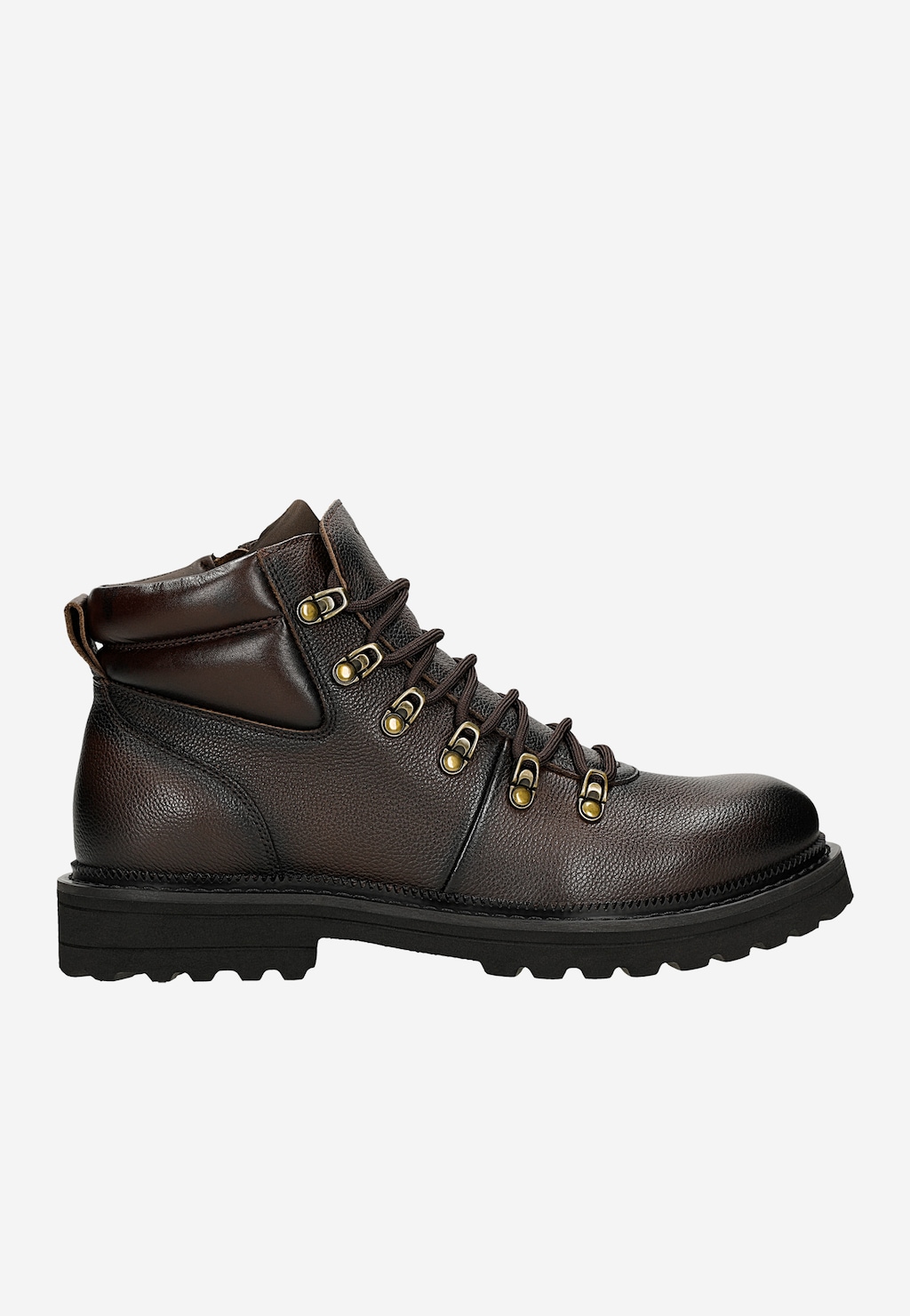 Brązowe workery męskie ze skóry licowej 24132-52 Widok 1