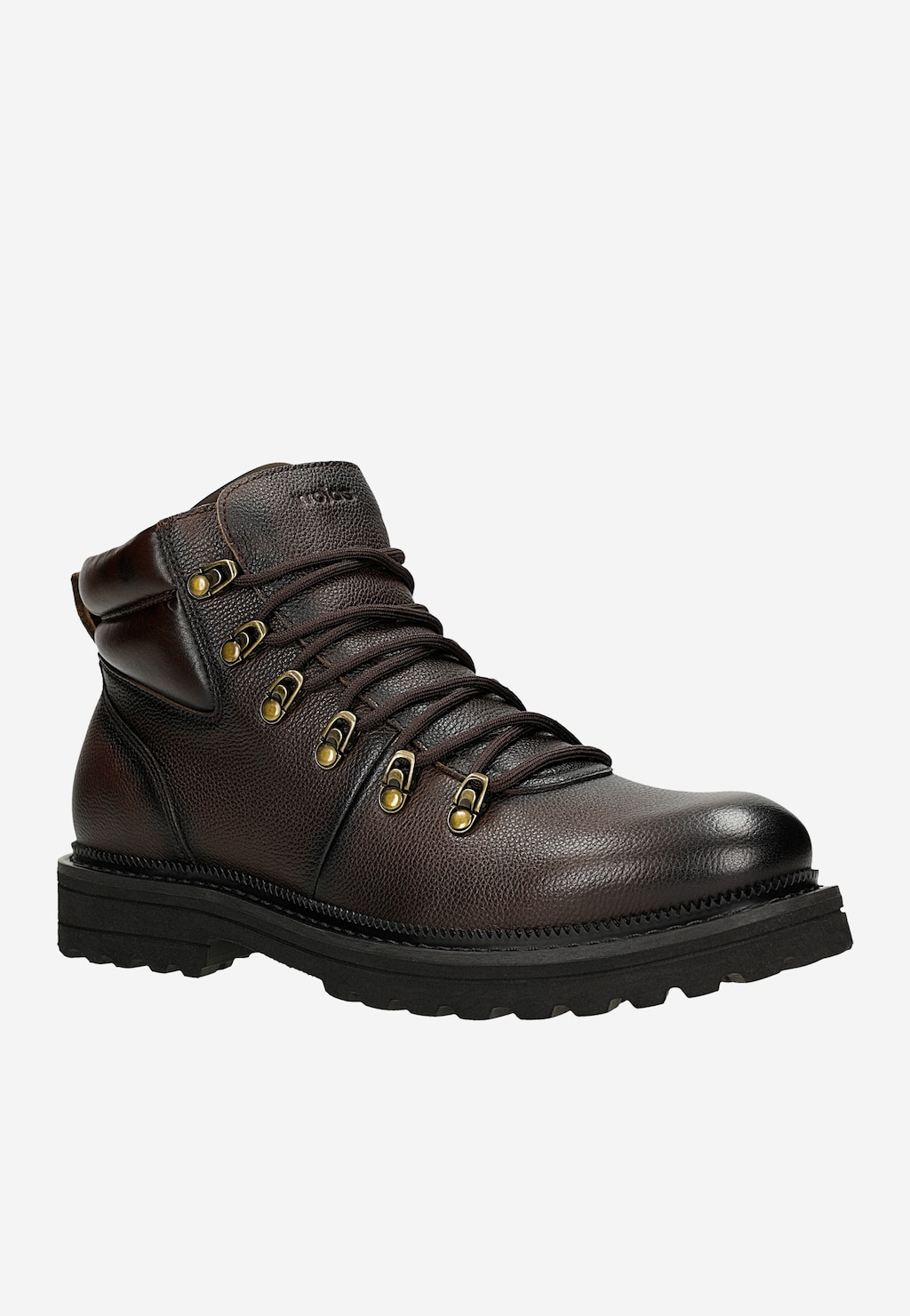 Brązowe workery męskie ze skóry licowej 24132-52 Widok 2